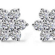 Серьги-гвоздики в форме звезды для женщин, AAA кубическая циркониевая Снежинка, серьги, подарок на день Святого Валентина, модные украшения