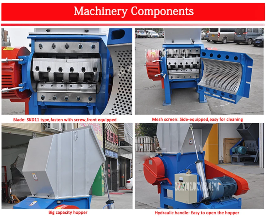 TLD1000 лома ele двигатель дробильная машина 6 шт. измельчитель резиновых роторное лезвие, 1000 кг 380 дробильная машина 45 кВт Мощность 600 В в/50 Гц