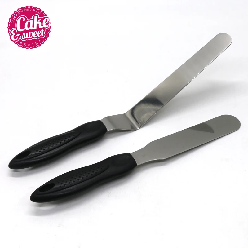 2Pcs/set Stainless Steel Cake Cream Knife Spatula Smoother Lcing