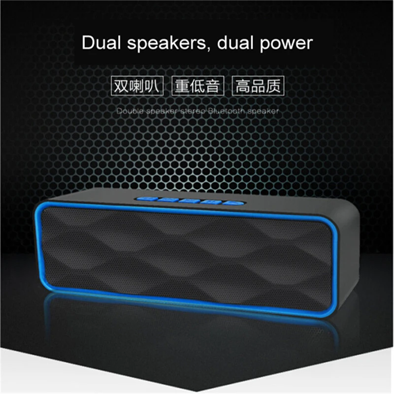 Мини Портативный Bluetooth 4 2 динамик беспроводная Поддержка USB TF карта fm радио бас