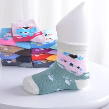 

1pc Spring new children's cartoon1-3 years old baby socks warm antibacterial deodorant sweat breathable cotton socks
