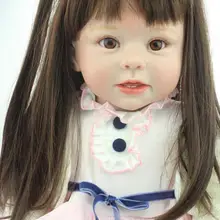 2" 70 см Детские большого размера Детская кукла-реборн длинные волосы кукла принцесса для девочек ручная работа, похожая на настоящую Лучшая детская игрушка, подарок bonecas
