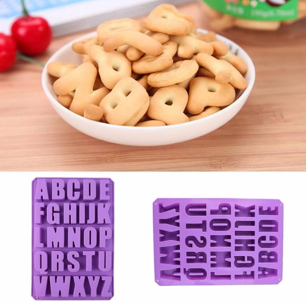 

26 English Alphabet Letters Chocolate Silicone Mold Cake Mold Candy Soap Pan Decorating Tools Fondant Molds Baking Accessories