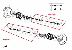 Задняя левая и задняя правая ведущая вал костюм для CFMOTO/CF625-3 4060-280100/4060-28200