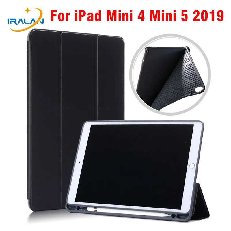 

Smart Case for iPad Mini 5 2019 With Pencil Holder Silicone Soft Back Cover For iPad mini5 Mini4 7.9 inch Auto Sleep/Wake+Stylus