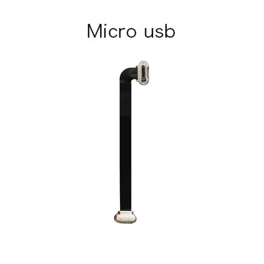 Сменный зарядный кабель для iphone/type C/Micro USB зарядный кабель для Zhiyun Smooth 4 Mini-Micro USB плоский 90 градусов