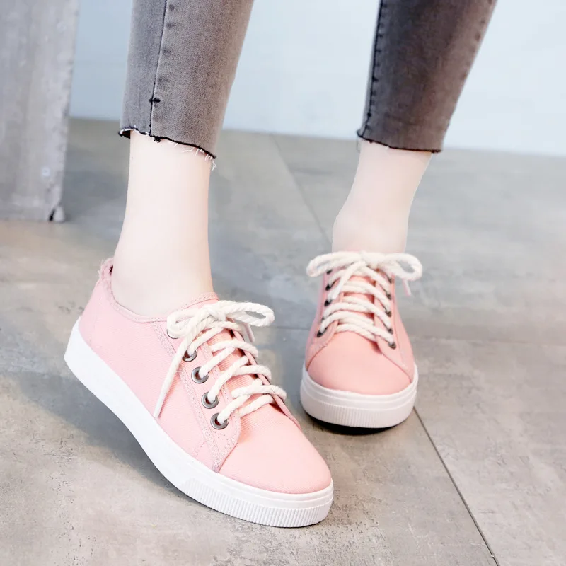 

2018 new Women Flats Shoes Comfortable Flat Canvas Sequin Toe Spring Summer Shoes Female Slip on Shoes for Sneaker Skateboard