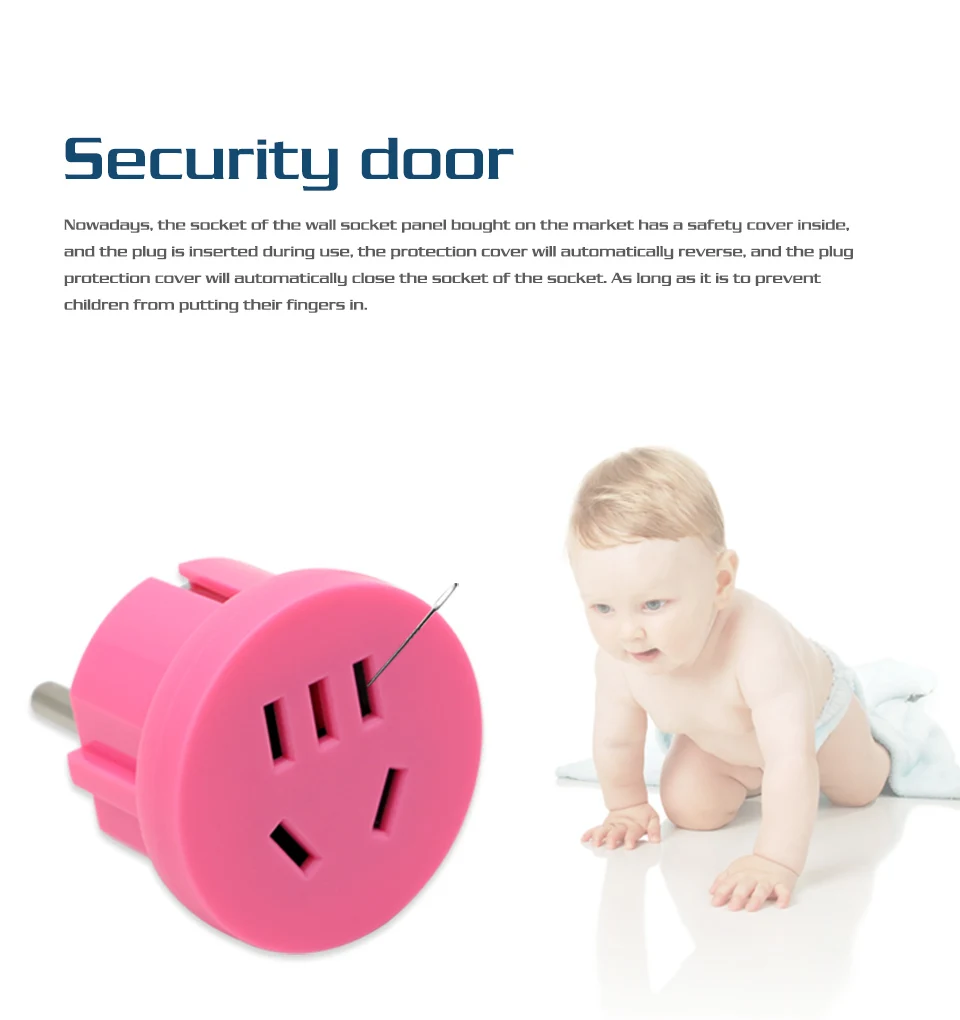 1PC US AU To EU Plug USA AUS To Euro Europe Travel Wall AC Power Plug Wall Charger Outlet Adapter Converter 2 Round Pin Socket (5)