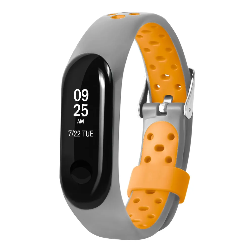 Модный дышащий браслет силиконовый спортивный ремешок для Xiaomi mi 4 mi Band 3 резиновый браслет сменный ремешок для часов