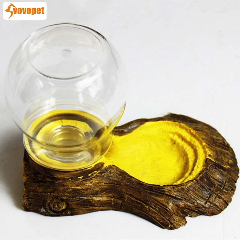 

VOVOPET Reptile Amphibians Water Drinker Dispenser Automatic Turtles Tortoises Lizard Fountains Reptile Box Landscaping Decor