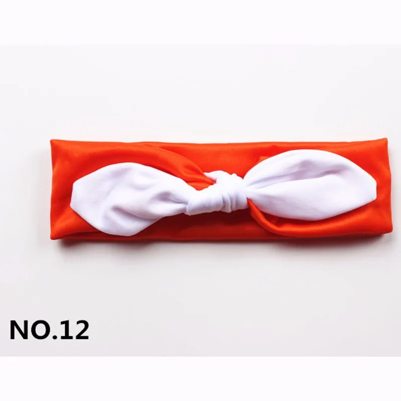 Hot Girl Headbands Rabbit Ears Hair Band Knot Headwear Elastic Kids Hairband Infant Hair Rope Baby Hair Accesories Free Shipping (12)