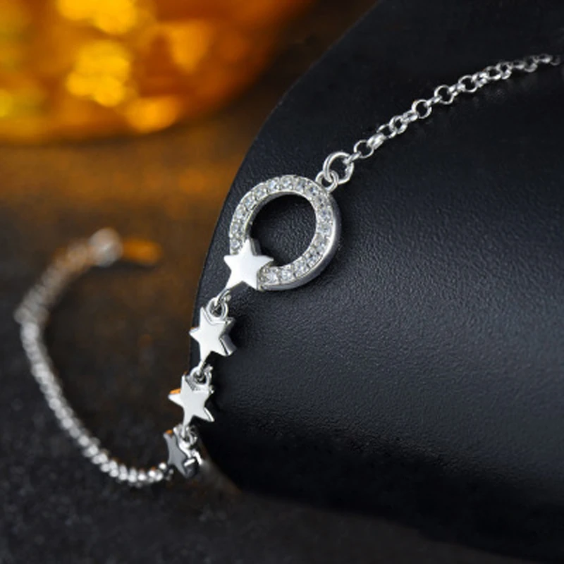 Женский браслет из серебра 925 пробы в виде звезды|star bracelet|bracelet fashionfashion bracelet |
