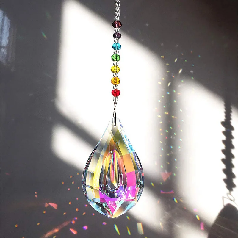 DSHA Sun Catcher Feng Shui Crystals Window Large Ab Drop Prism Home Decoration