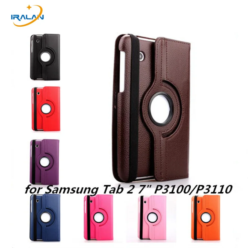 

2018 Best selling wholesale 360 rotating case for samsung galaxy tab 2 7.0 P3100 P3113 P3110 tablet cover 7.0 inch+stylus