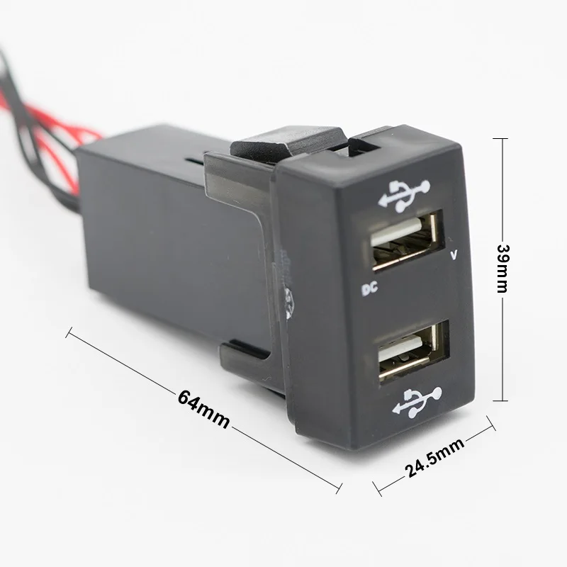 Автомобильная панель с двумя usb-портами для зарядки приборной панели 5 в 2,1 А, 1,2 А, 2 USB зарядного устройства и измерителя напряжения, монитор батареи для Ford для телефона