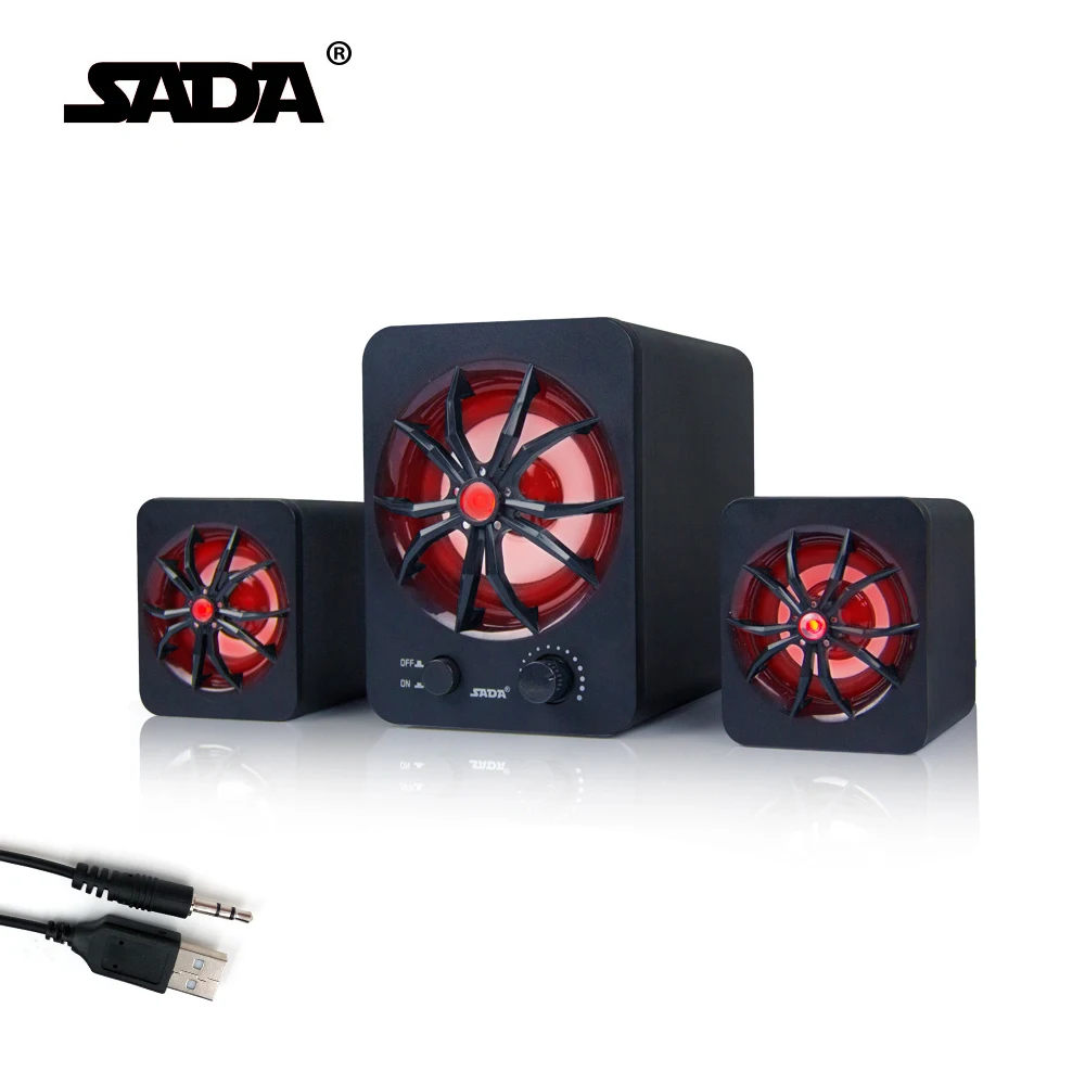 Новейший компьютерный динамик сабвуфер для настольного ноутбука USB 3 5 мм громкий