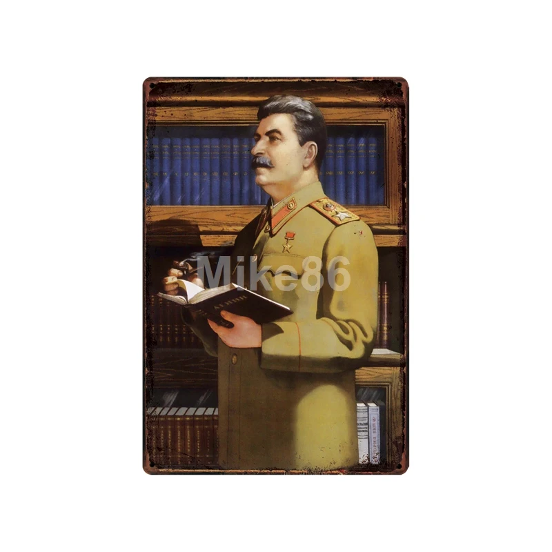 Сталин [Mike86] советский спортивный металлический постер для отеля паба винтажная