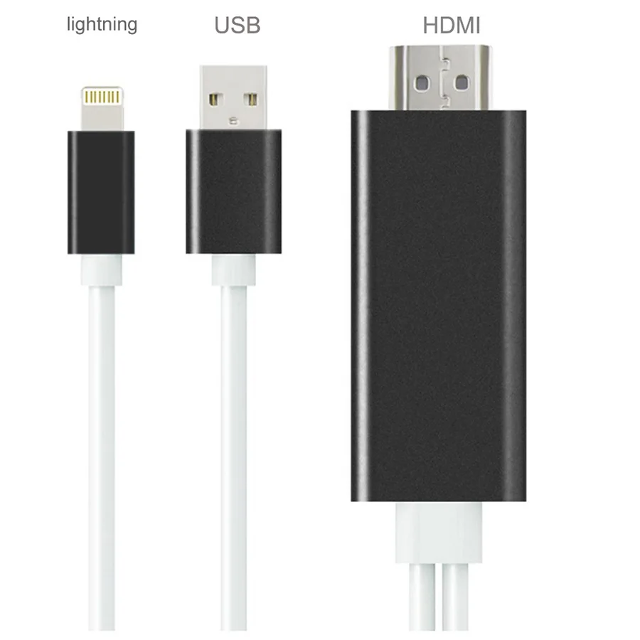 2 м длина кабеля I6 1080P высокой четкости Plug And Play поддержка проектора Miracast Airplay DLNA
