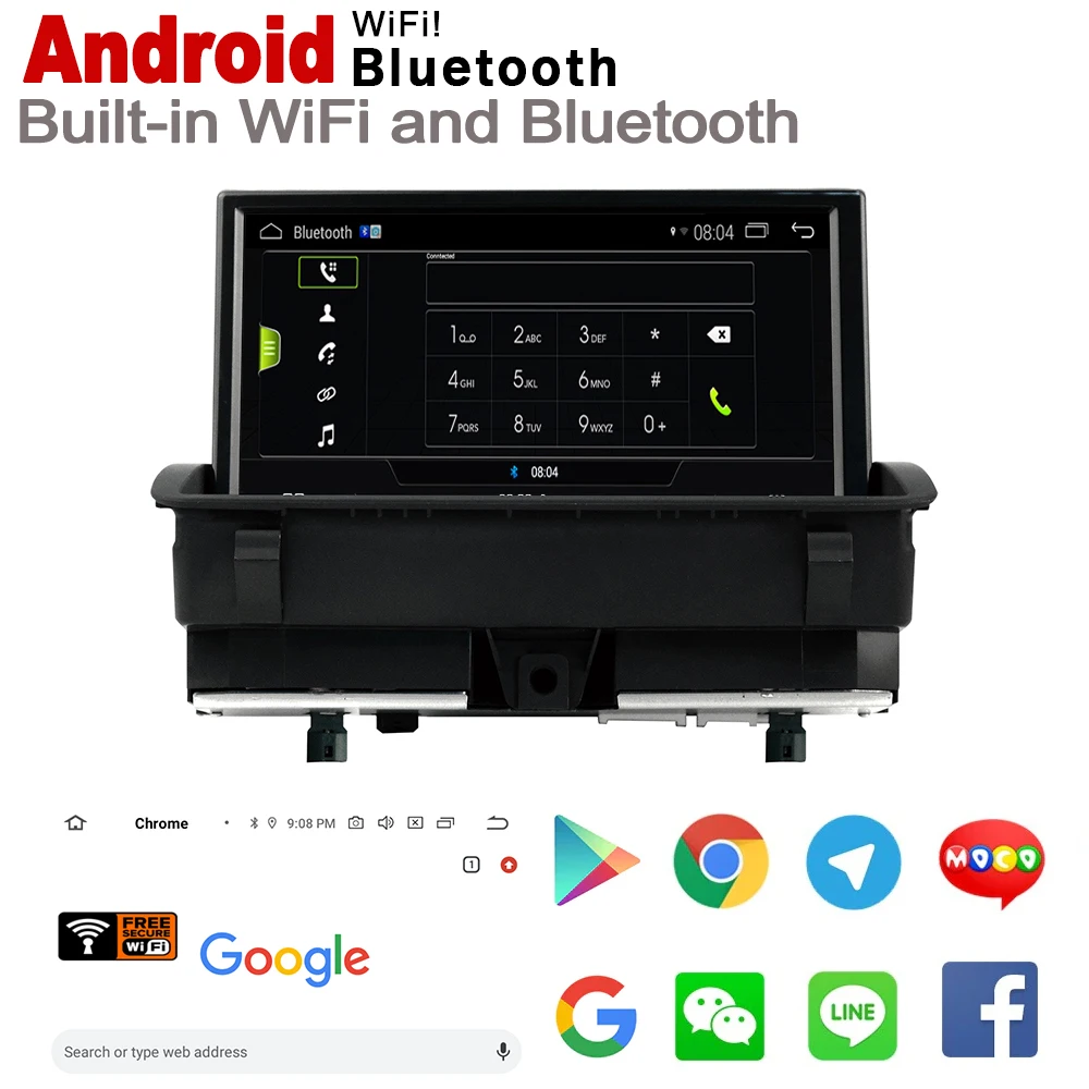 Discount 10.25" HD Screen Stereo Android 7.0 up Car GPS Navi Map For Audi Q3 8V 2011~2018 MMI Original Style Multimedia Player Auto Radio 4