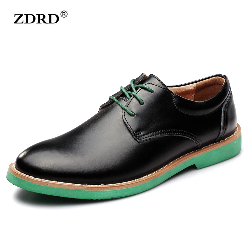 

2017 New Brand Fashion Men Flat Shoes High Quality Genuine Leather Men Oxfords Shoes Lace-up Breathable Solid Men Leather Shoes