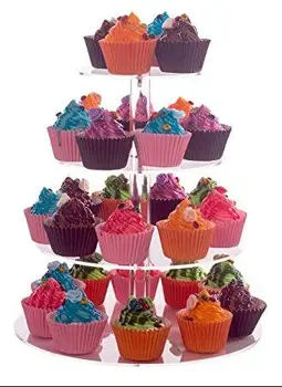 

Multi-layer cake stand 4 layer round cake display stand Transparent acrylic cake stand Display Tower Cake Stand Tower