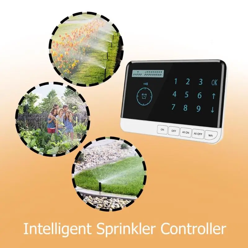 

Sprinkler Controller 9 Zone WiFi Irrigation Timer System Controller Garden Watering System for Farmland Greenhouse
