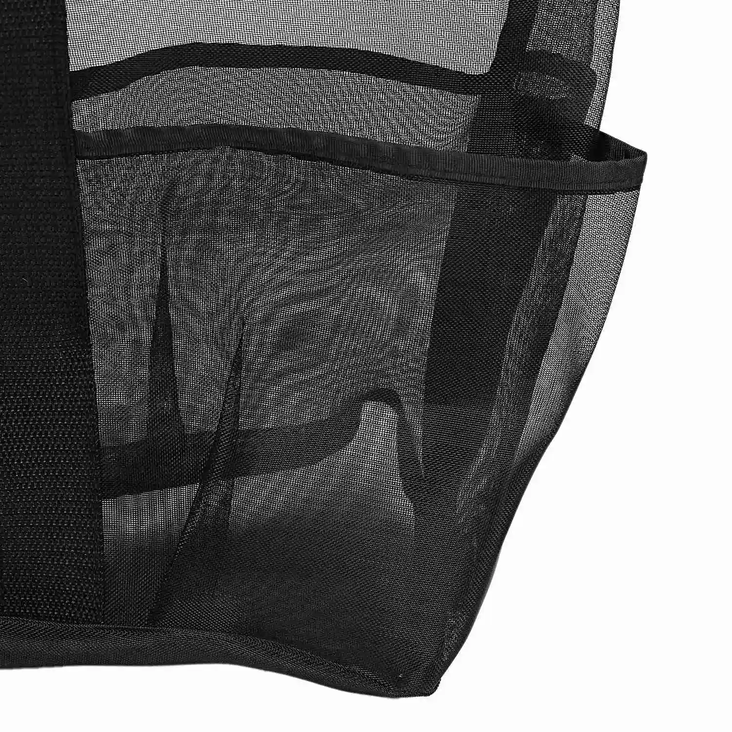 XXL Mesh Beach Bag Family Mesh Beach Bag Mesh Bag for Sand Toys, Extra Large Family Mesh Beach Bag Tote, Black