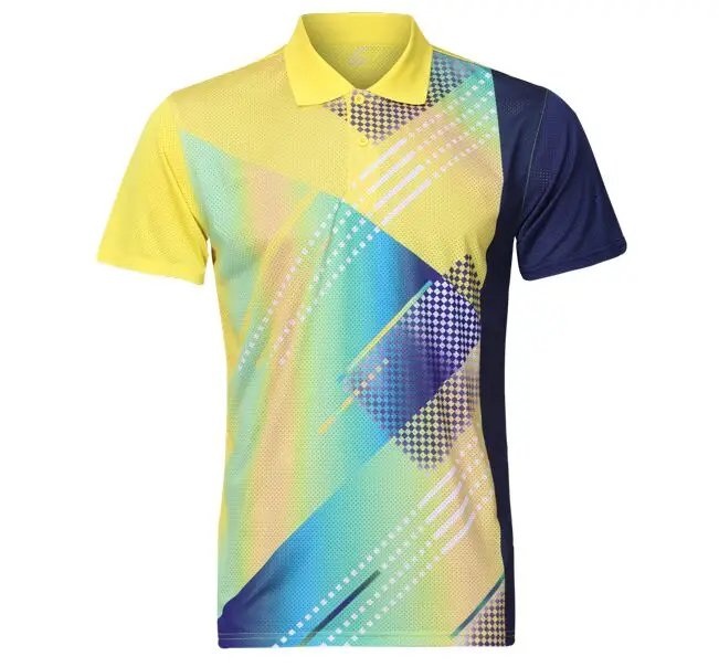 Новая женская/мужская футболка для настольного тенниса, одежда для командной игры, футболка с коротким рукавом, быстросохнущая дышащая футболка для бадминтона, майки, теннисные рубашки - Цвет: Bright yellow