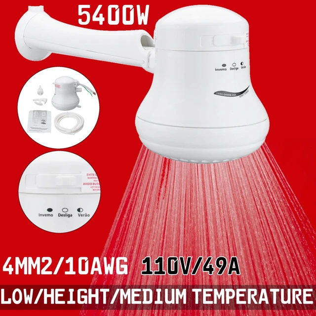 3800W5400W 110V/220 240V 0.8" Electric Shower Head 49A/25A Instant