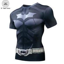 Футболка marvel с Бэтменом, капитаном Америкой, Мужская футболка с Суперменом,, колготки супергероя, быстросохнущая футболка, летняя одежда, S-4XL