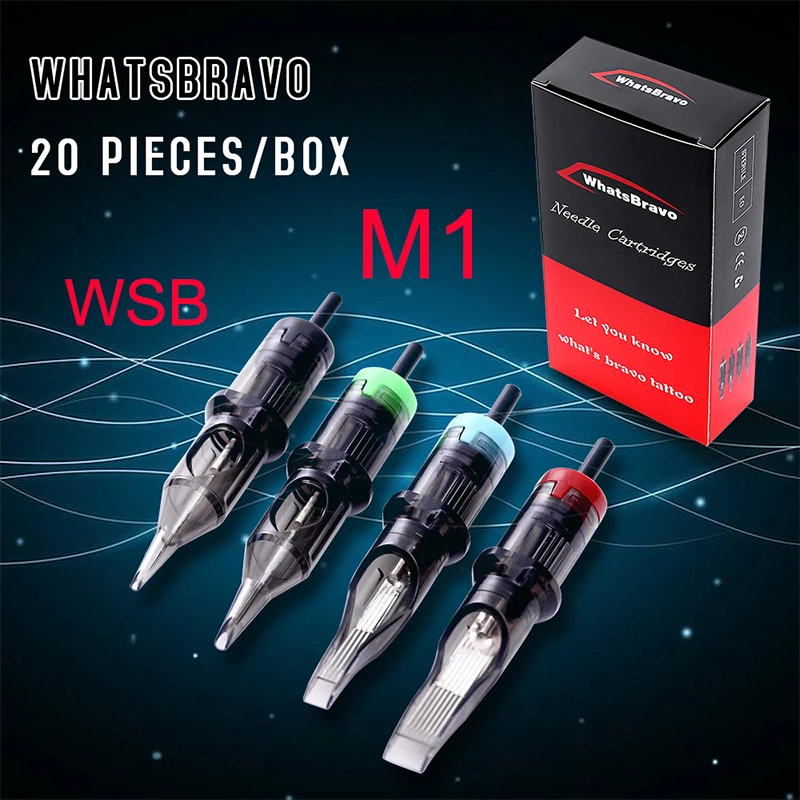 Luckybuybox WhatsBravo одноразовые M1 татуировки картридж иглы с мягкой мембраной для тату