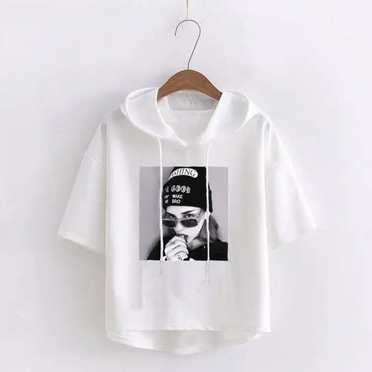 

New Harajuku t shirt women anime Fashion cool print women's T-shirt women's T-shirt hooded T-shirt