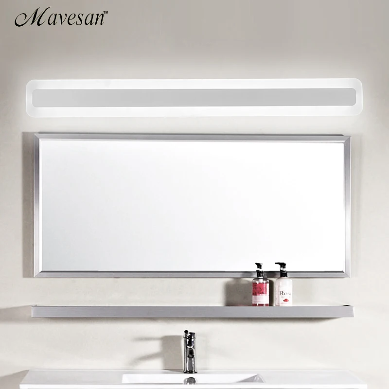 Современный настенный светильник для ванной комнаты, спальни, изголовья кровати, светодиодный светильник-зеркало, антизапотевающий espelho banheiro 400 600 800 мм