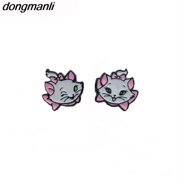 WS1172 Dongamnli New Marie Aristocats Kids earrings Maria Cat Enamel stud earrin WS1172 Dongamnli New Marie Aristocats Kids earrings Maria Cat Enamel stud earrin