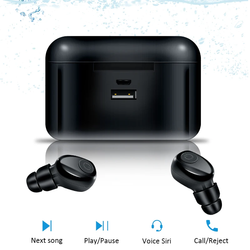 Bluetooth наушники 5 TWS Беспроводные наушники с 2200 мАч power Bank для всех телефонов Pods спортивные наушники Handsfree игровая гарнитура