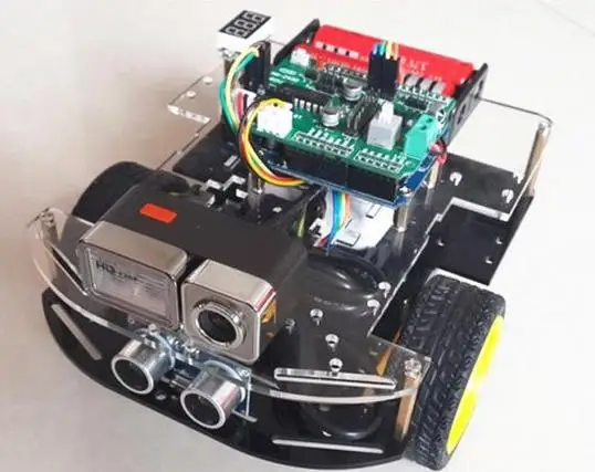 

Free shipping Android WiFi Car , Wireless Video Remote Monitoring Robot,including Avoid Obstacles Function