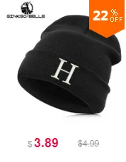 Beanie Hat Skullie Cap Slouchy Winter Embroidery Punk Cool Men Women Boy Girl Teens Street Dance- Alphabet H Name Abbreviation