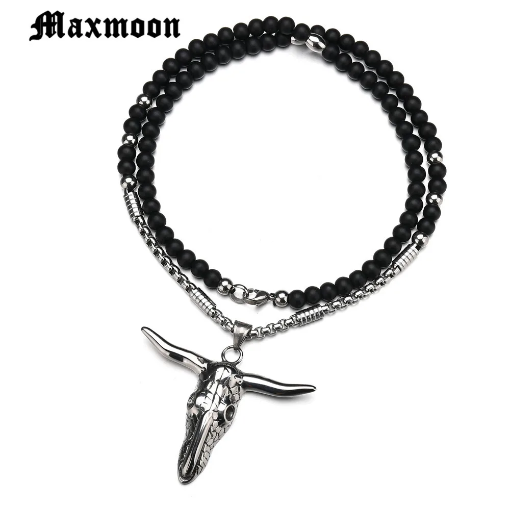 Мужская подвеска Maxmoon в стиле стимпанк с головой буйвола|Ожерелья подвеской| |