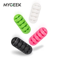 

MyGeek 2pcs Cable Organizer Wire Storage Silicon Charger Cable Holder Color Headphones Clips Winder for MP3 ,MP4 ,Mouse,Earphone