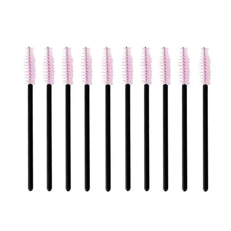 5/10pcs Eyelash Extension Disposable Eyebrow brush Mascara Wand Applicator Spoolers Eye Lashes Cosmetic Brushes Set Makeup Tools - Цвет: Pink 10pcs