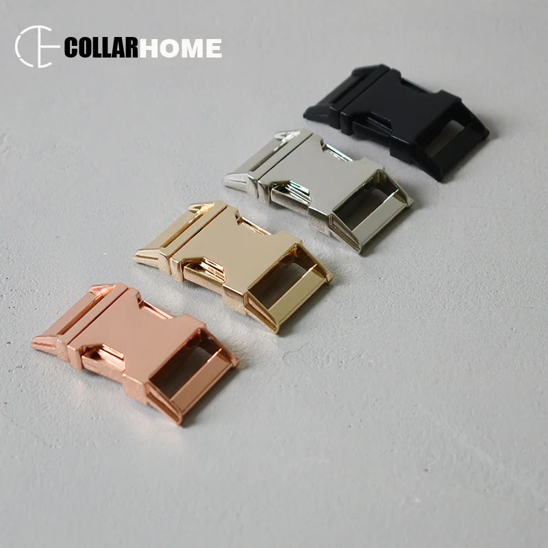 

10pcs Plated metal buckle side release clasp snap hook 1 Inch(25mm) belt strap for bag dog pet collar DIY accessories 4 colors