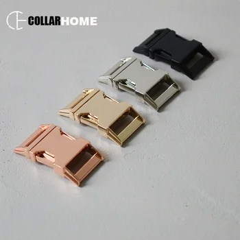 

10pcs Plated metal buckle side release clasp snap hook 1 Inch(25mm) belt strap for bag dog pet collar DIY accessories 4 colors