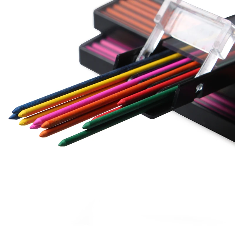 

Redcircle 6 Colors Mechanical Pencil Lead Refills -2.0 mm 2 packs/lot(24pcs refills) Orange/Pink/Red/Blue/Green/Yellow