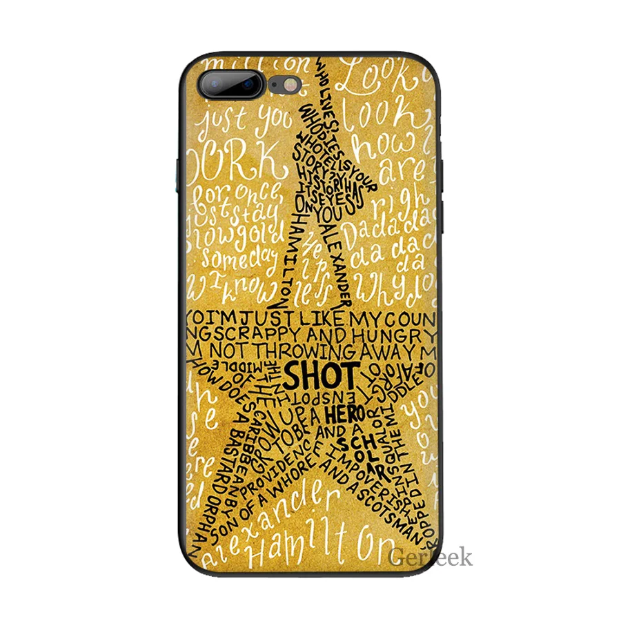 Чехол для телефона Hamilton Music Lyrics iPhone 6 6S 5 5S SE XR X XS MAX 8 7 Plus|Чехлы-накладки| |