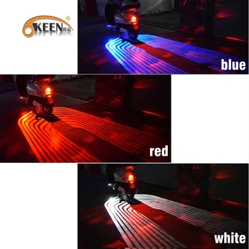 

OKEEN White/Red/Blue/Green Car Angel Wings LED light welcome Door Light carpet Projector Shadow warning lamp for motorcycle