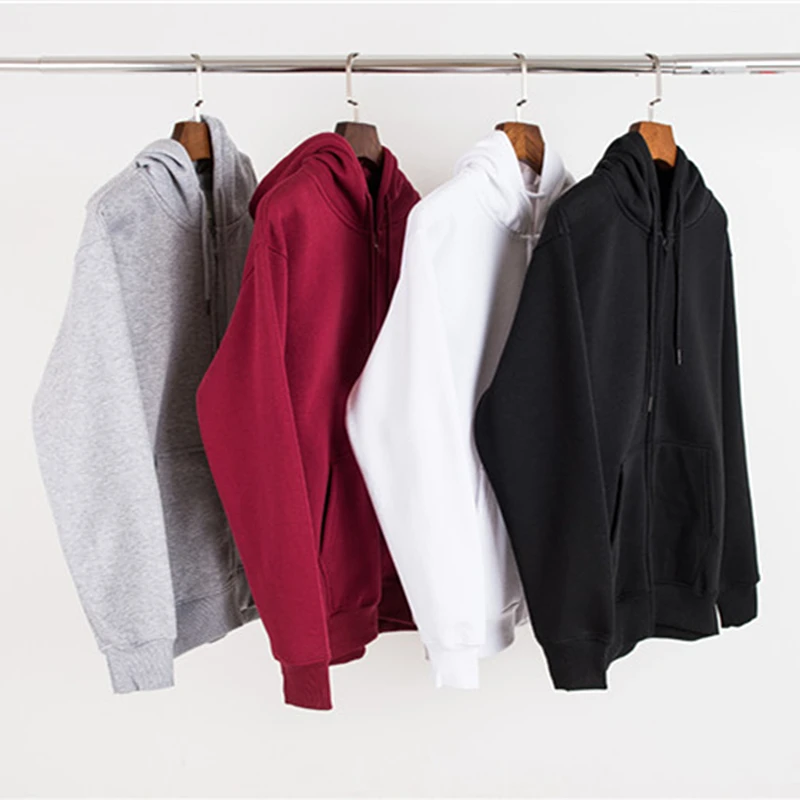 YouthCodes Zipper Fleece Thick Hoodie Men Brand Fashion Season6 Solid
