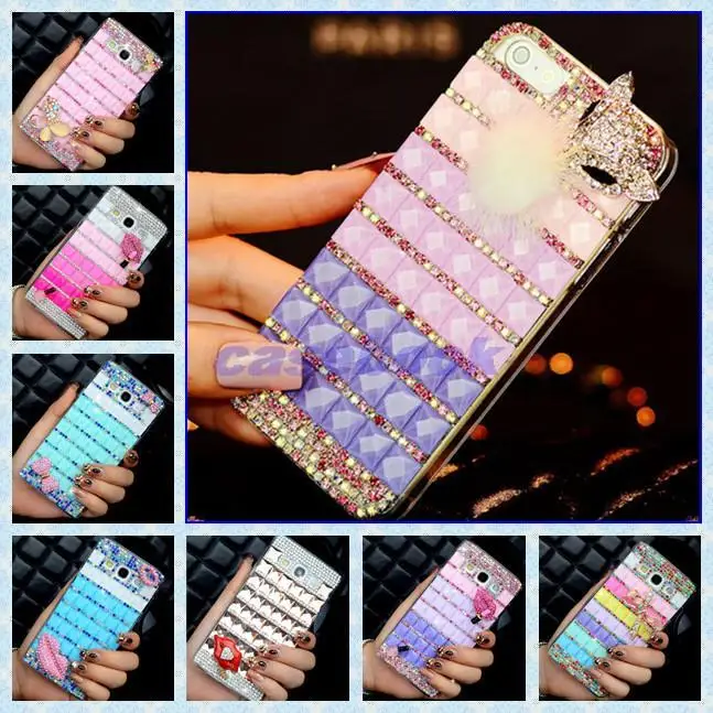 YZ1 For Nokia Lumia 1520 Case 3D Deluxe Lovely Bling Diamond Handmade PU Cover |