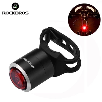 

ROCKBROS Waterproof Smart Bike Bicycle Light USB Rechargeable IPX5 Taillight Mini LED MTB Road Bike Cycling Rear Lamp 5 Lumens