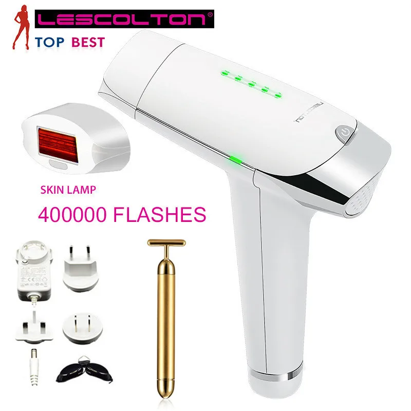 Lescolton Depilador a Laser Hair Removal Device Permanent Painless Laser Depilador Facial Home Epilator Unisex for Face Body
