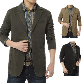 

Jacket Men's solid Autumn Winter Casual Long Sleeve Stand Zipper Coat #1022 A#733